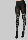 fashion Women's Black and White Butterfly Leggings