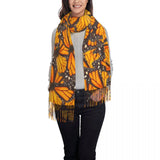 cute Women’s Orange Monarch Butterfly Scarf