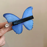 nice Dark Blue Fairycore Butterfly Hair Clip