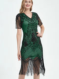 GREEN 1920s butterfly dress