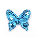 BLUE Glitter Butterfly Applique Patch