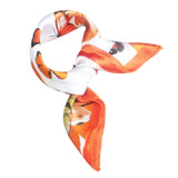 Women’s Luxury Orange Butterfly Silk Scarf