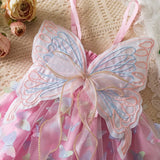 PINK butterfly wings dress for girls