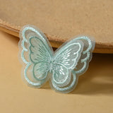 GREEN Embroidered Butterfly Patches for DIY Crafts 