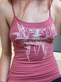 cute pink Women’s Y2K Butterfly Graphic Tank Top