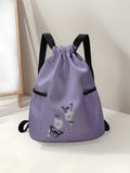 cute Monarch Butterfly Purple Floral Backpack 