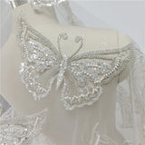 pearl Beaded Butterfly Applique for wedding dress