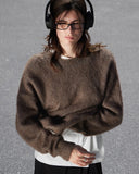 BROWN Wool Sweater for Women by Butterfly Kingdom