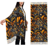 fashion Women’s Orange Viceroy Butterfly Tassel Scarf