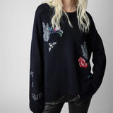 FLORAL Cashmere Butterfly Sweater