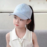 blue Kids Baseball Cap with Bow by Butterfly Kingdom