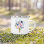 light blue butterfly mug