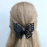 BLACK Butterfly Wing Hair Claw Clip for Women