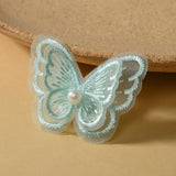 GREEN Embroidered Butterfly Patches for DIY Crafts WITH BEAD