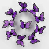PURPLE Monarch Butterfly 3D Wall Decor Stickers