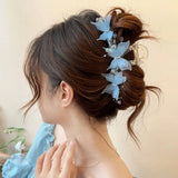 blue Large Fairy Butterfly Hair Clip for Women & Girls