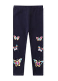 Girls' Sequin Butterfly Cotton Leggings