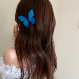 classical Dark Blue Fairycore Butterfly Hair Clip