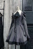 GRAY vintage butterfly gown dress
