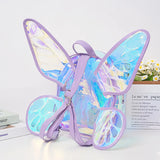 whimsical Holographic Butterfly Wings Unicorn Backpack
