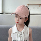 pink Kids Baseball Cap with Bow by Butterfly Kingdom