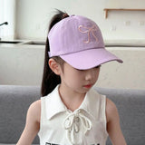 cute purple Kids Baseball Cap with Bow by Butterfly Kingdom
