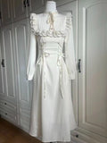 BOHO WHITE vintage butterfly gown dress