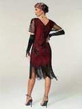 VINTAGE RED 1920s butterfly dress