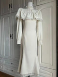 WHITE CLASSIC vintage butterfly gown dress