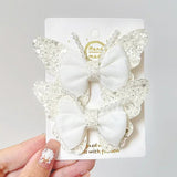 Glitter Butterfly Bow Hair Clips for Girls
