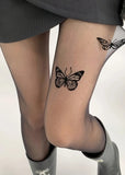 Women's Soft Black Butterfly Leggings