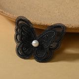 BLACK Embroidered Butterfly Patches for DIY Crafts WITH BEAD