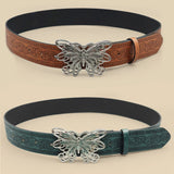 cute Y2K Vintage Butterfly Buckle Belt for Women