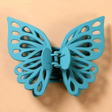 BLUE Butterfly Hair Claw Clip