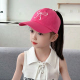 red Kids Baseball Cap with Bow by Butterfly Kingdom