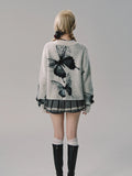 ZIPPER UP COZY Butterfly Cardigan Sweater 