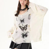 Streetwear Butterfly Sweater