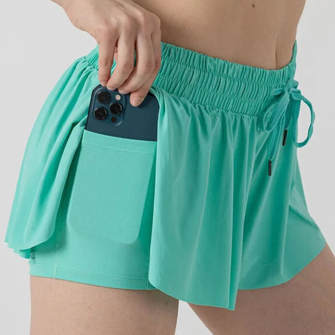Girls 2 In 1 Flowy Butterfly Shorts Workout Gym Yoga Running Dance Skirt For Teen Girls Red 9 10 Years Girls 2 In 1 Flowy Butterfly Shorts Workout Gym Yoga Running Dance Skirt For Teen Girls Red 9 10 Years