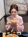 TRADITIONAL Women’s Japanese Taisho-Style Butterfly Jacquard Kimono