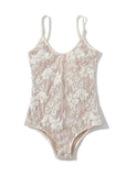 boho white Backless Lace Bodysuit with Spaghetti Straps by Butterfly Kingdom
