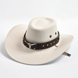 WHITE Vintage Suede Cowboy Hat by Butterfly Kingdom