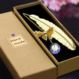 cute Metal Butterfly Feather Bookmark Gift