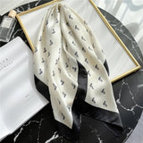 Luxury Women’s Black & White Butterfly Square Scarf