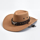 KHAKI Vintage Suede Cowboy Hat by Butterfly Kingdom