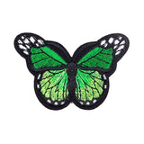 green Butterfly Embroidered Patch