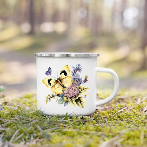 butterfly painted mugs