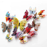 Colorful 3D Butterfly Wall Stickers MULTICOLOR 2
