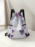 cute White Floral Monarch Butterfly Backpack