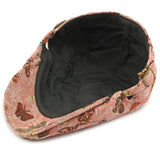 trendy pink Retro Butterfly Embroidered Beret Hat
