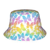 Unisex Rainbow Butterfly Bucket Hat